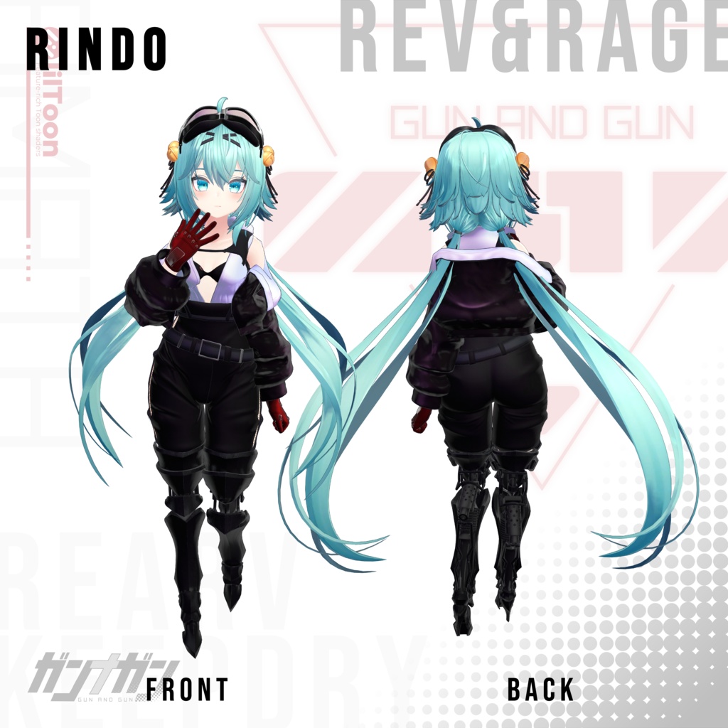 【全25対応】Rev & Rage【#VRガンナガン アマタ衣装/義足付き】