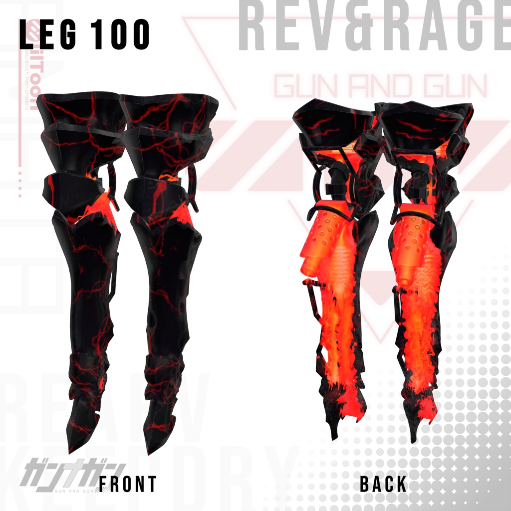 【全25対応】Rev & Rage【#VRガンナガン アマタ衣装/義足付き】