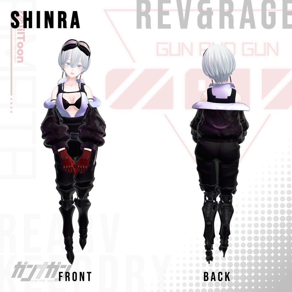 【全25対応】Rev & Rage【#VRガンナガン アマタ衣装/義足付き】