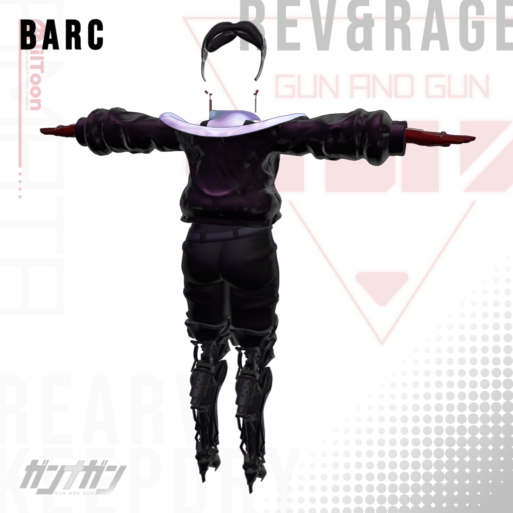 【全25対応】Rev & Rage【#VRガンナガン アマタ衣装/義足付き】