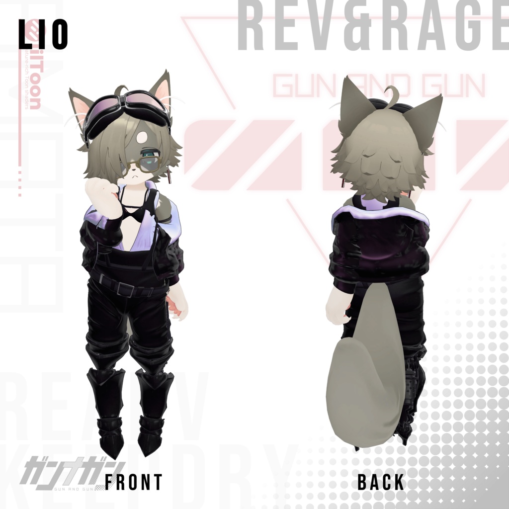 【全25対応】Rev & Rage【#VRガンナガン アマタ衣装/義足付き】