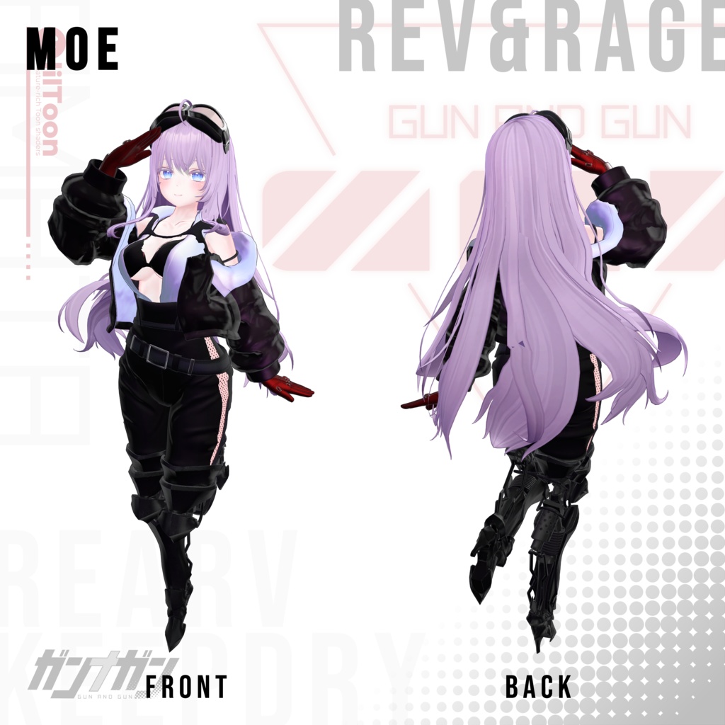 【全25対応】Rev & Rage【#VRガンナガン アマタ衣装/義足付き】