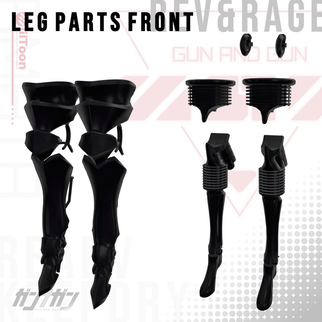 【全25対応】Rev & Rage【#VRガンナガン アマタ衣装/義足付き】