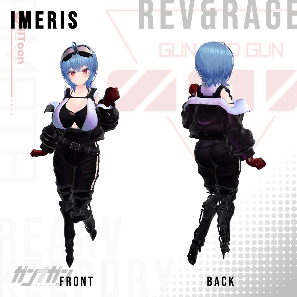 【全25対応】Rev & Rage【#VRガンナガン アマタ衣装/義足付き】