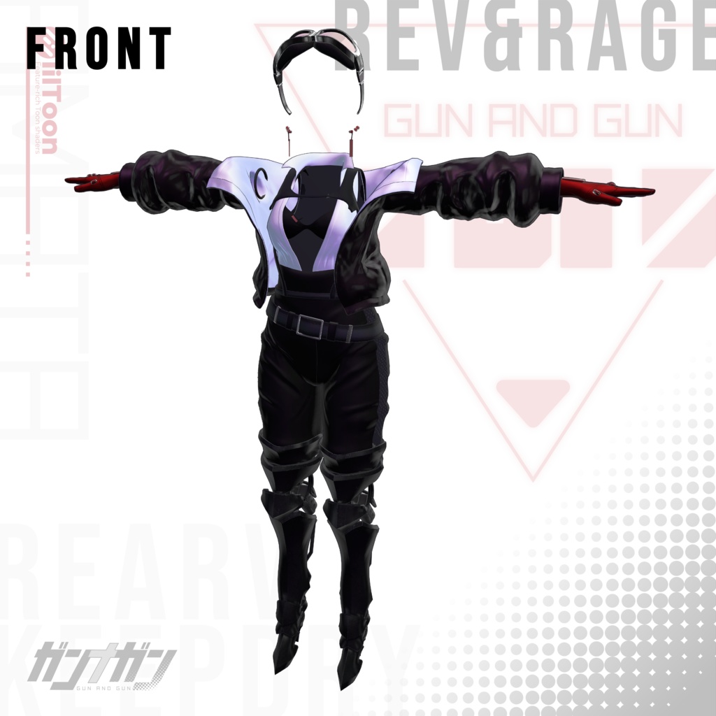 【全25対応】Rev & Rage【#VRガンナガン アマタ衣装/義足付き】