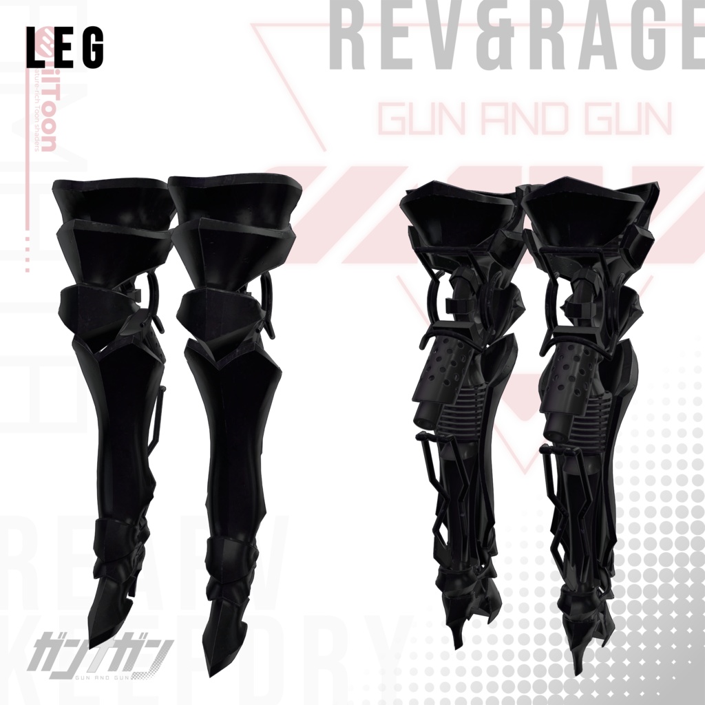 【全25対応】Rev & Rage【#VRガンナガン アマタ衣装/義足付き】