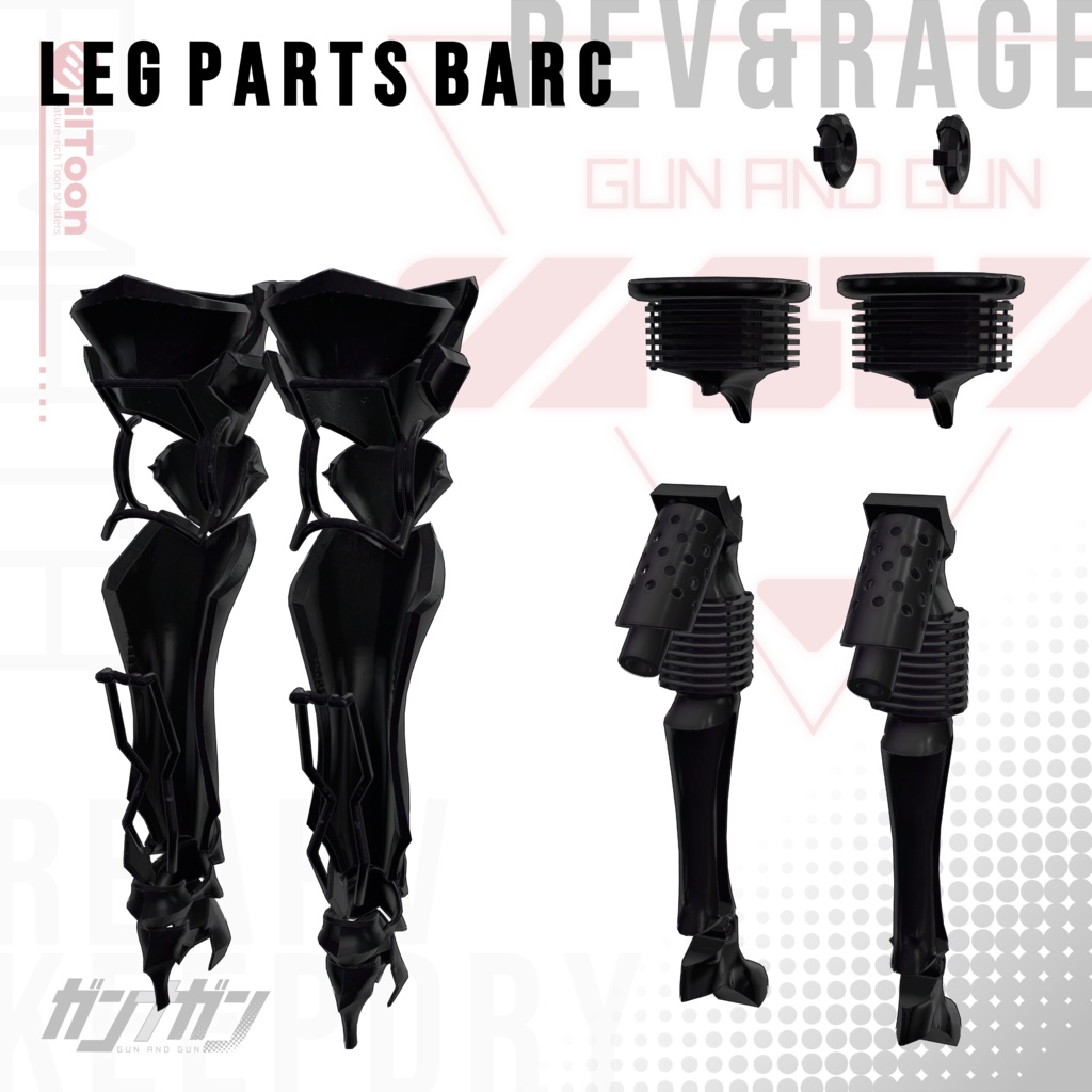 【全25対応】Rev & Rage【#VRガンナガン アマタ衣装/義足付き】