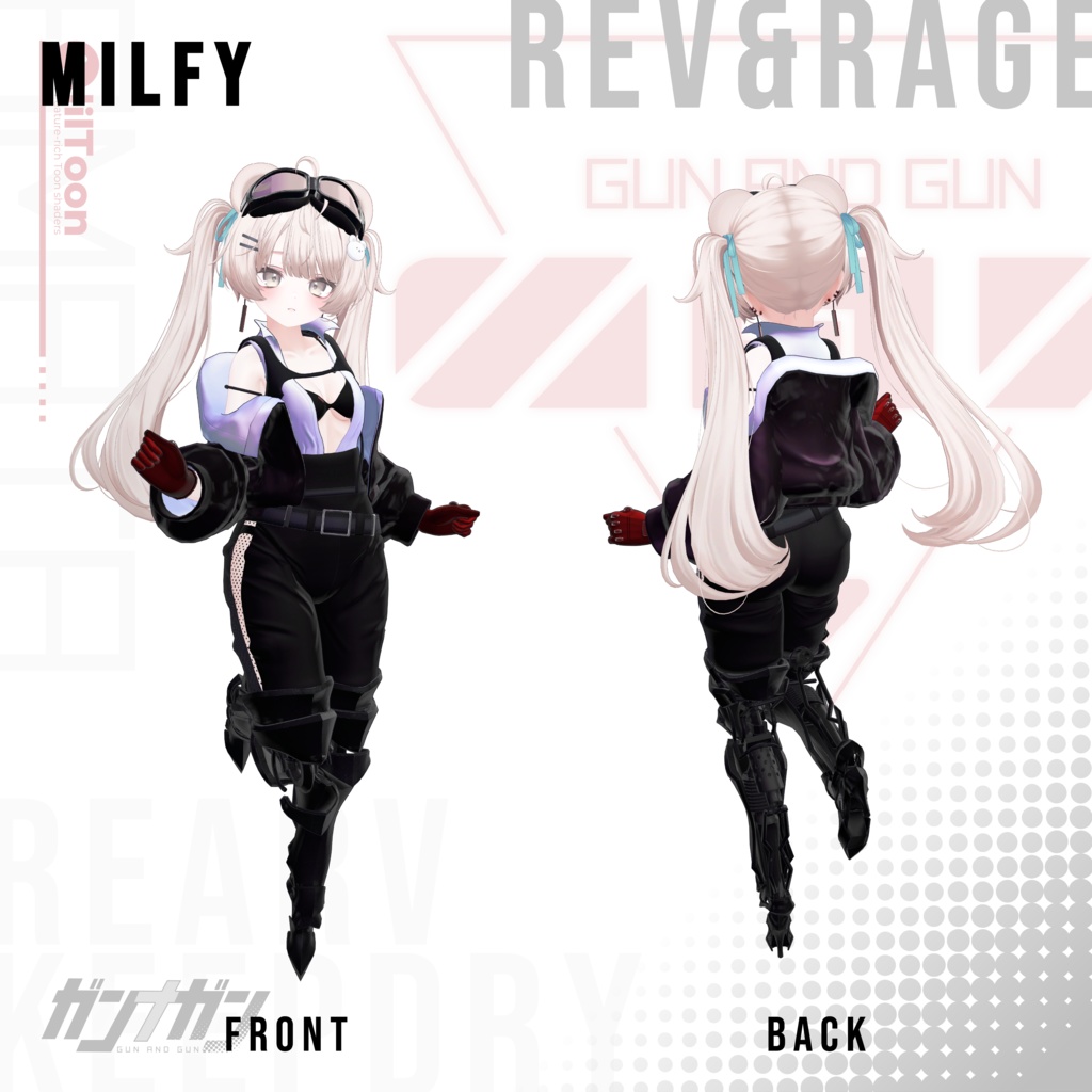 【全25対応】Rev & Rage【#VRガンナガン アマタ衣装/義足付き】