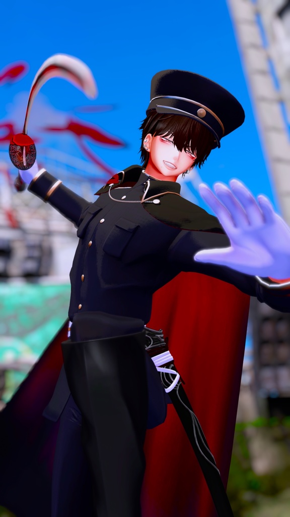 【全8対応】廃滅の緋&ヒヒイロガネ【#VRブラリコ 衣装&武器】