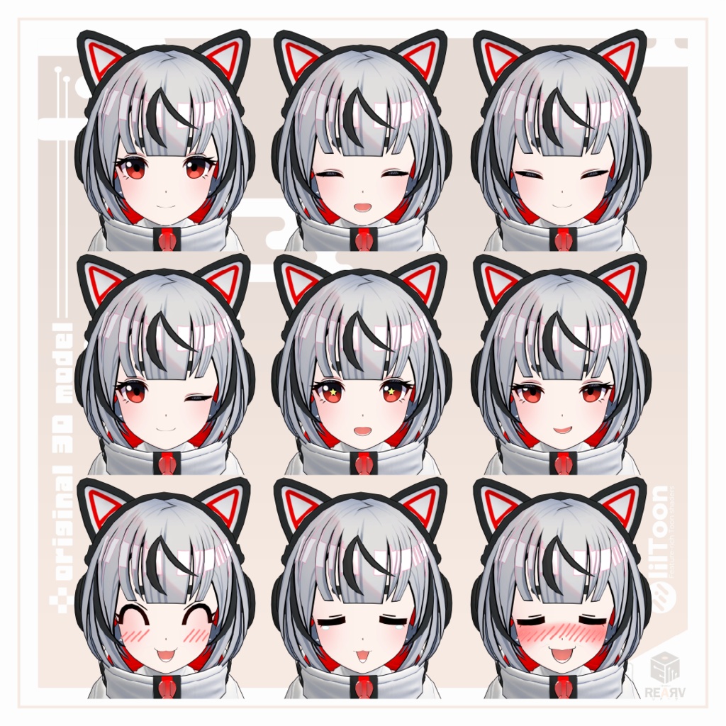 VRChat向けオリジナル3Dモデル「リアーヴちゃん」