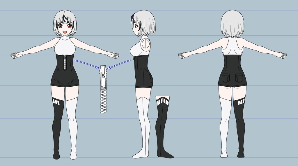 VRChat向けオリジナル3Dモデル「リアーヴちゃん」