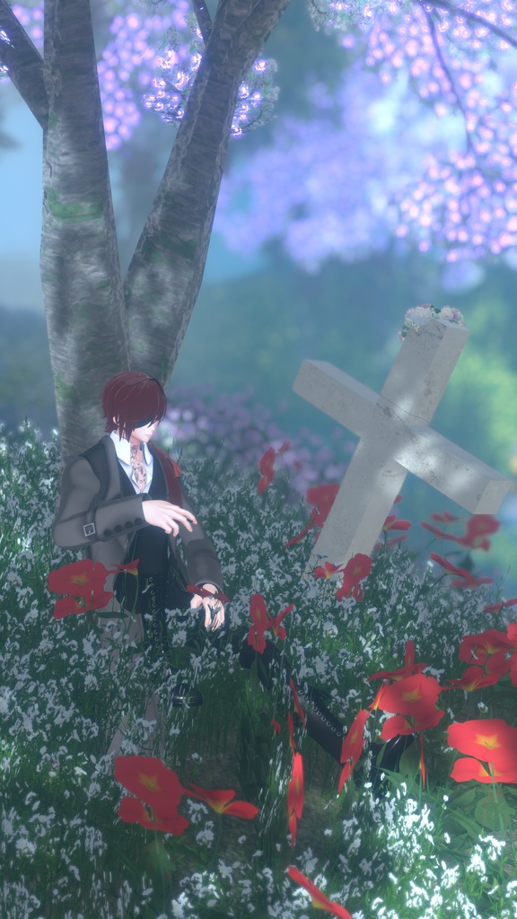 【★BR2周年セール★】葬送の黒&クトネシリカ【全18対応 #VRブラリコ 衣装&銃器】
