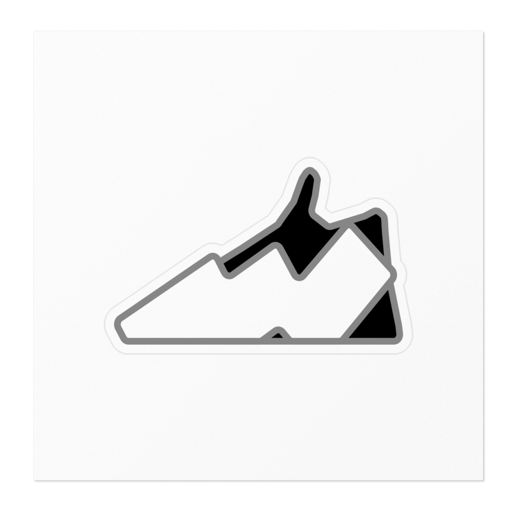 スニーカーのステッカー シール (100mm x 100mm)