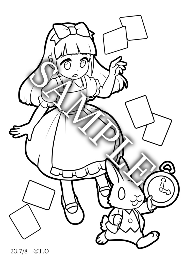 お子様向け 塗り絵イラスト(試作版)