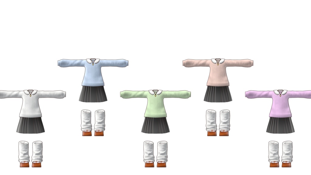 まめシンプルニットシャツ