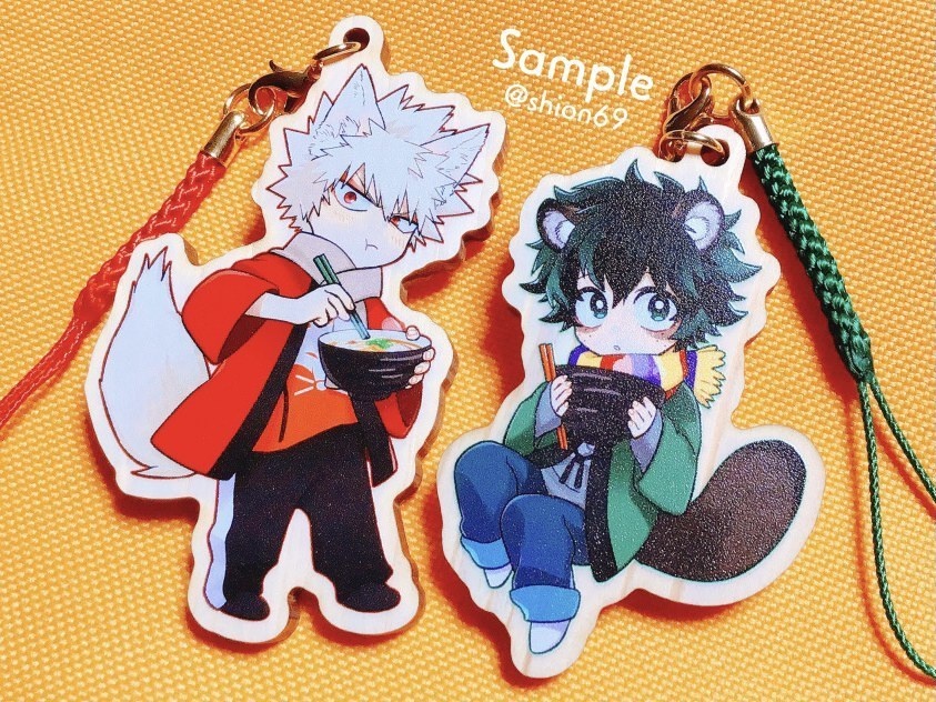 【頒布終了】ウッドキーホルダー きつたぬおさなな