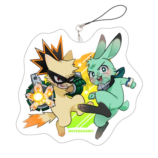 ミニクッションストラップ うさねこおさなな