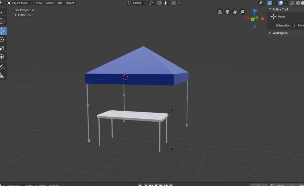 Low Poly Sale tent for pop up store front