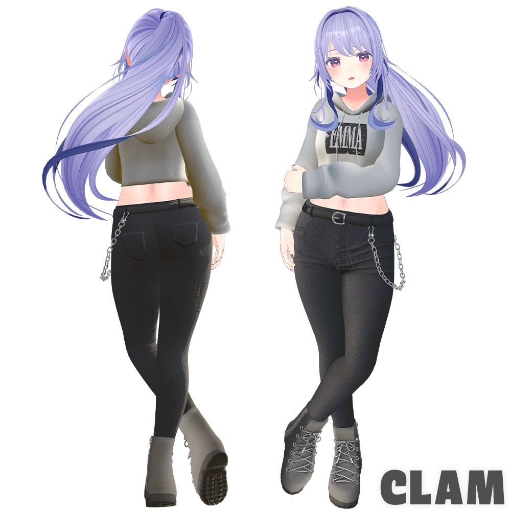 EMMA パーカー / スキニー / ブーツ【桔梗&セレスティア】