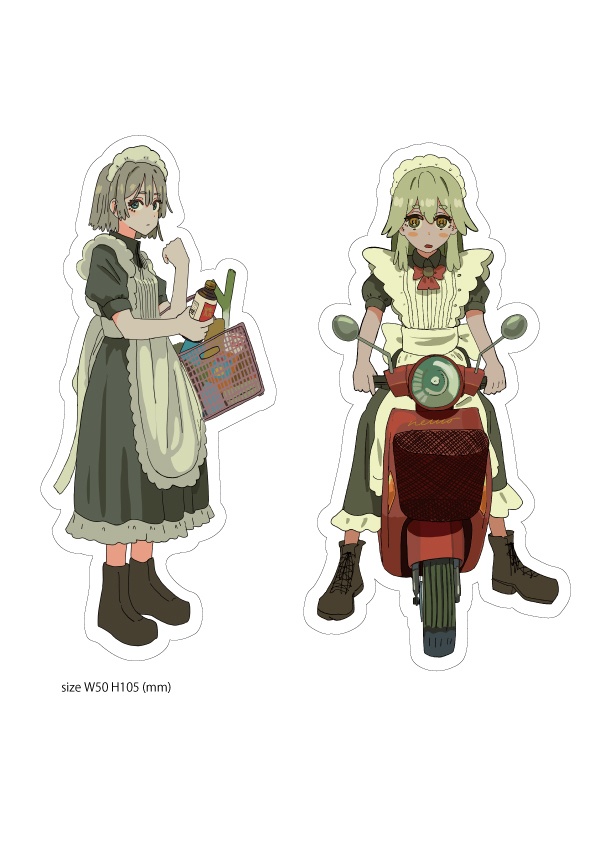 ステッカー２種類セット　Maid