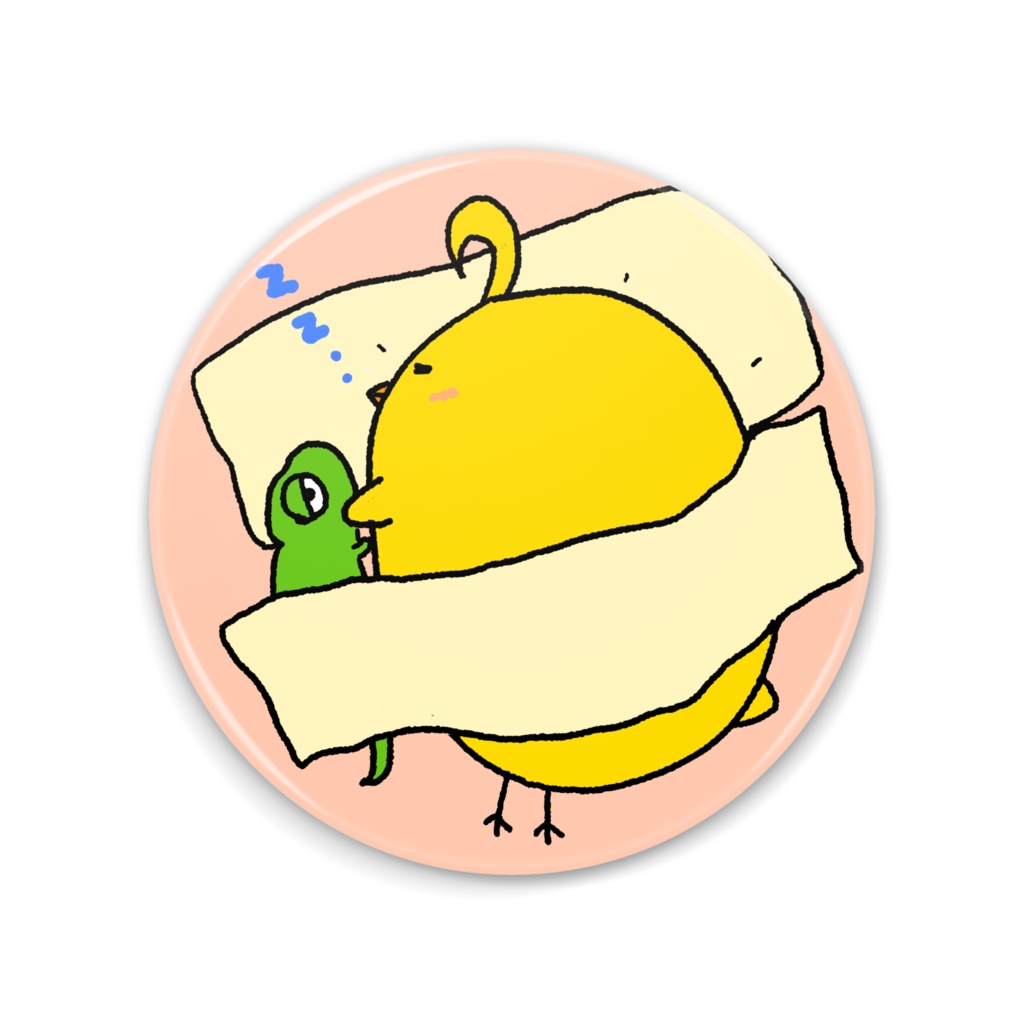 お昼寝アホ毛ひよこちゃん缶ミラー