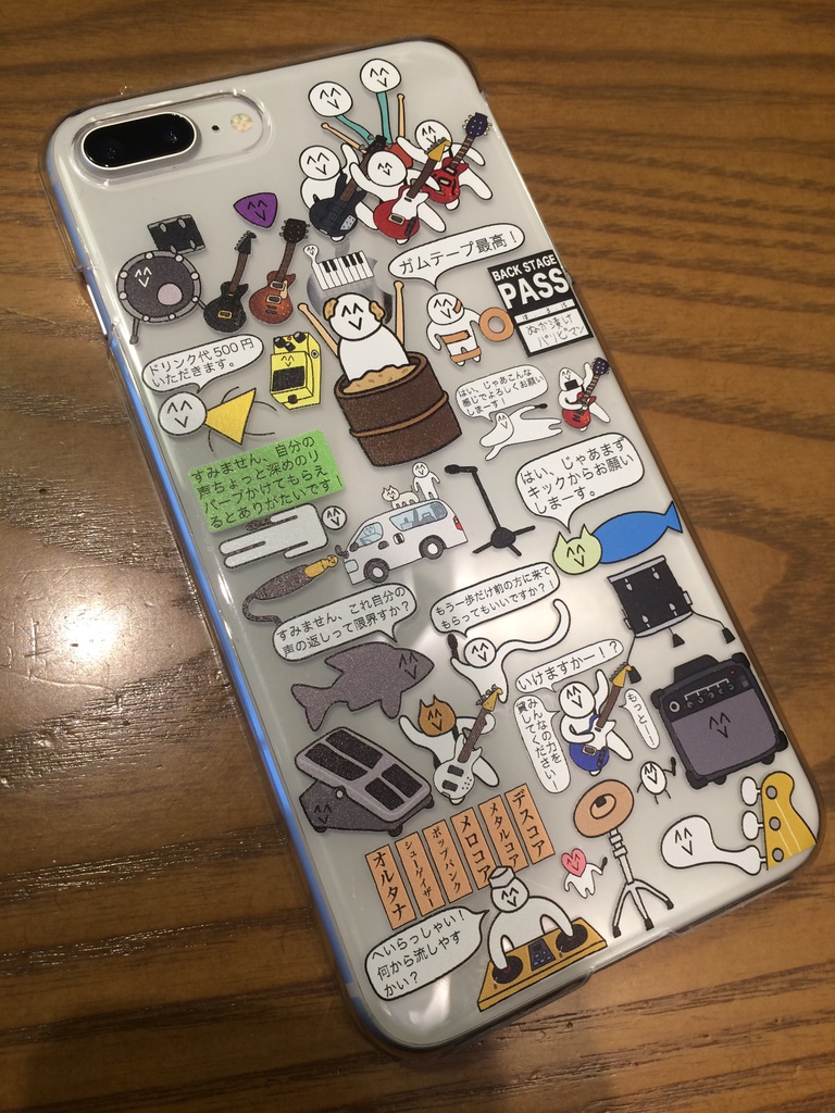 バンドマンのための前衛的なiPhoneケース(透明)