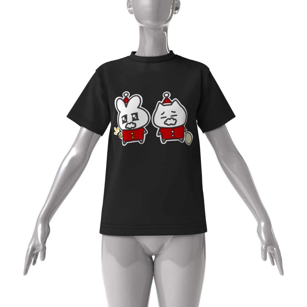 おぶこずクリスマス ビッグT 黒