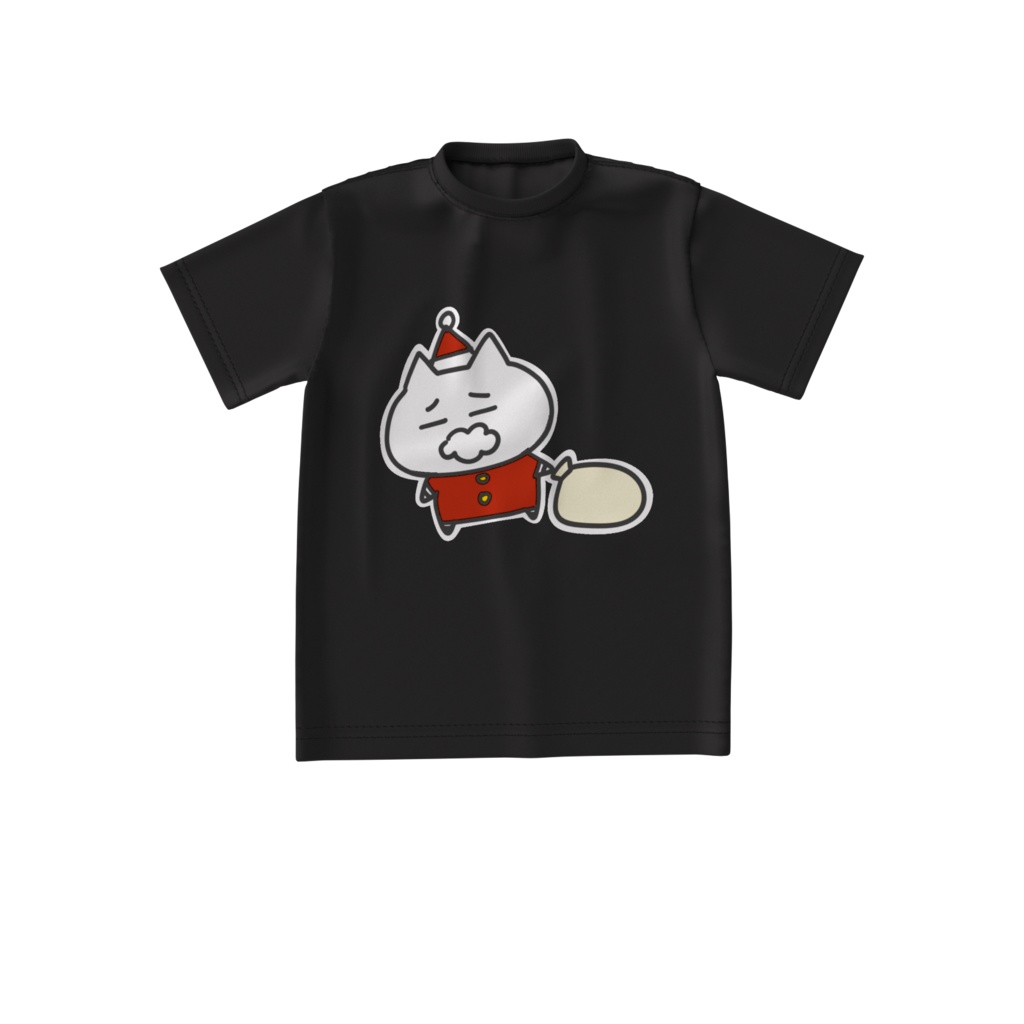 おぶサンタ ビッグシルエットTシャツ黒