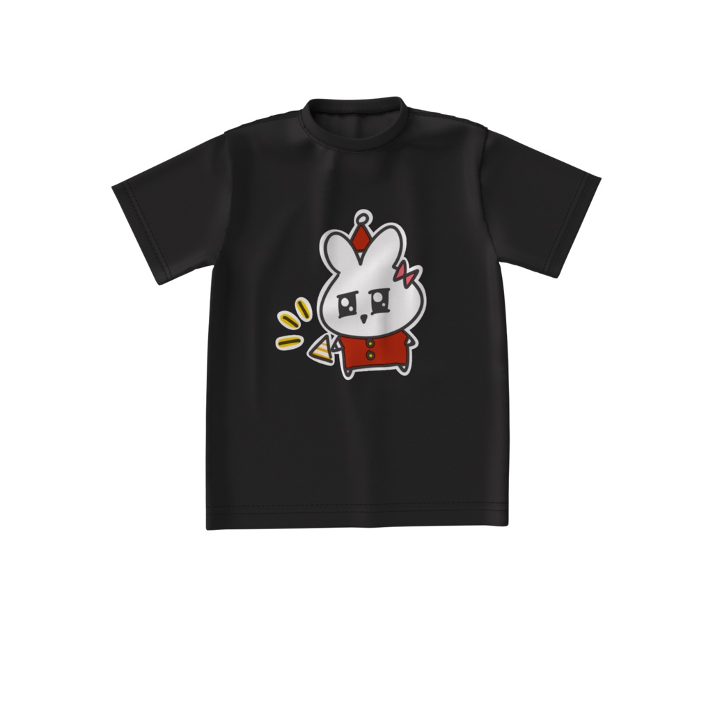こずサンタビッグシルエットTシャツ 黒