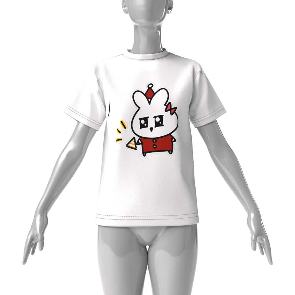 こずサンタ ビッグシルエットTシャツ白