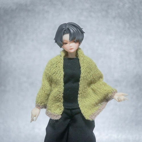 ★2/15 20:30~【1/12ドール服】カーディガン風ポンチョ