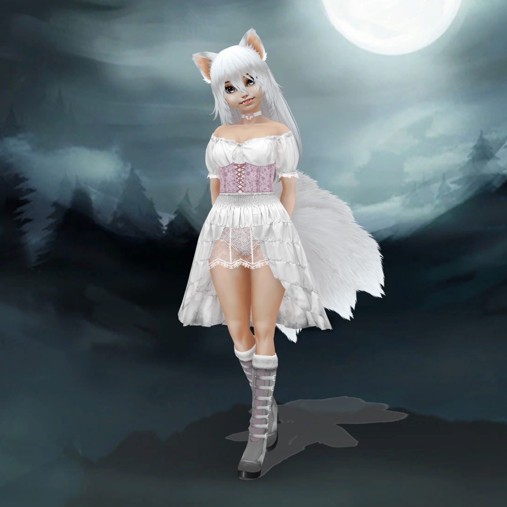 Arctic Kitsune Girl