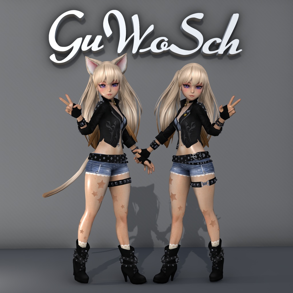 Two versions of Elina - Cat and No Cat
