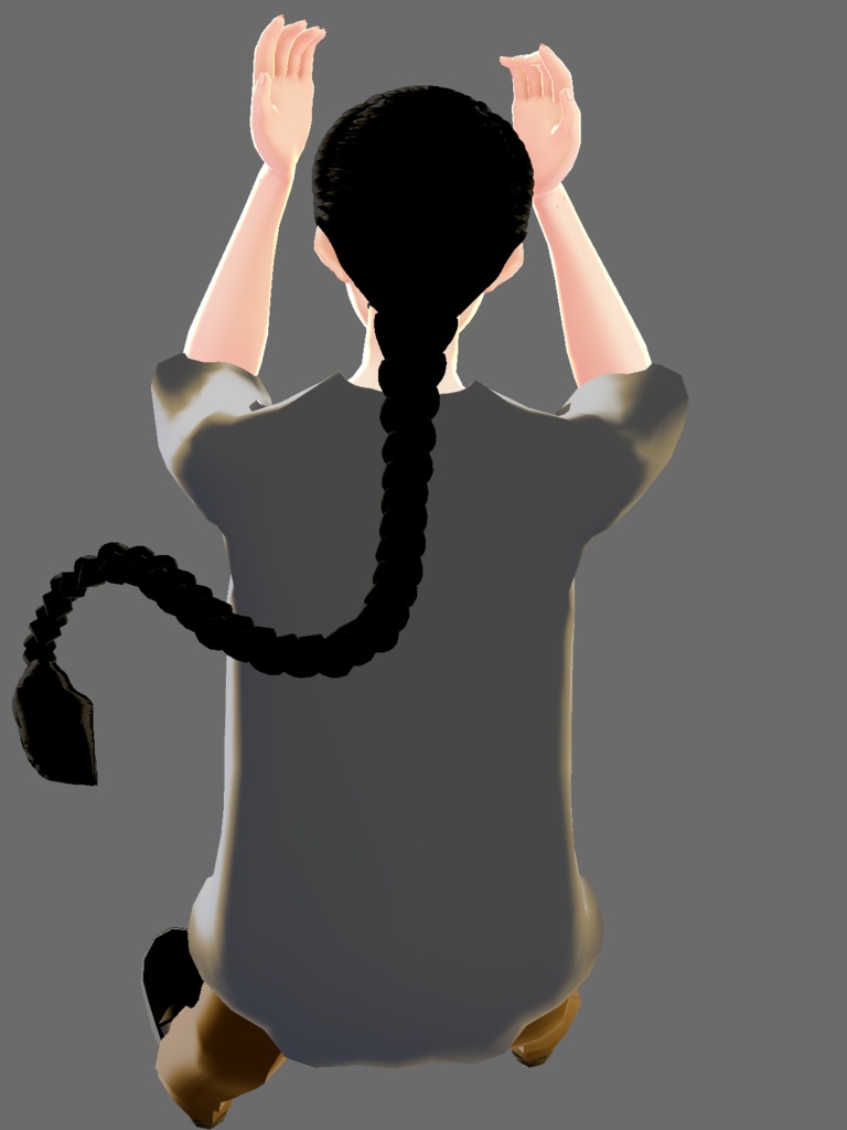 Long Braid hairstyle (Vroid beta version hair preset)