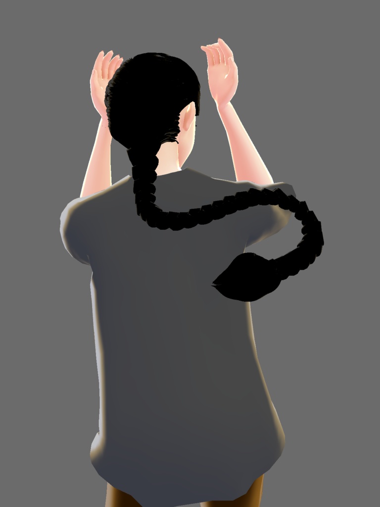 Long Braid hairstyle (Vroid beta version hair preset)