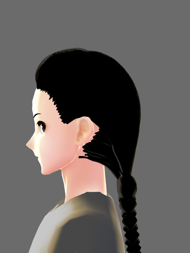 Long Braid hairstyle (Vroid beta version hair preset)