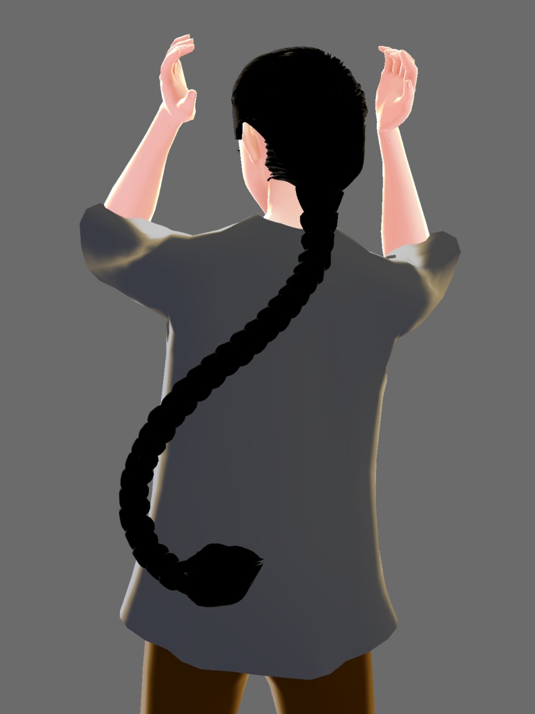 Long Braid hairstyle (Vroid beta version hair preset)