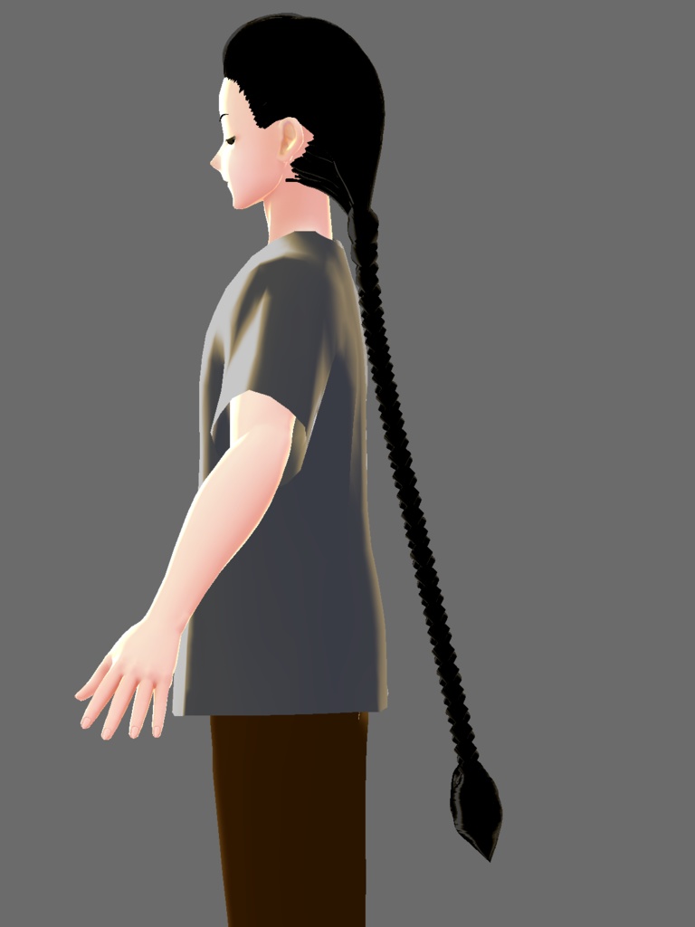 Long Braid hairstyle (Vroid beta version hair preset)