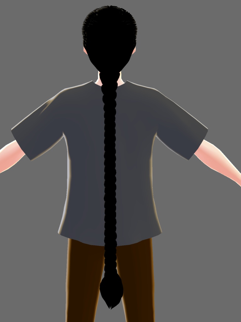 Long Braid hairstyle (Vroid beta version hair preset)