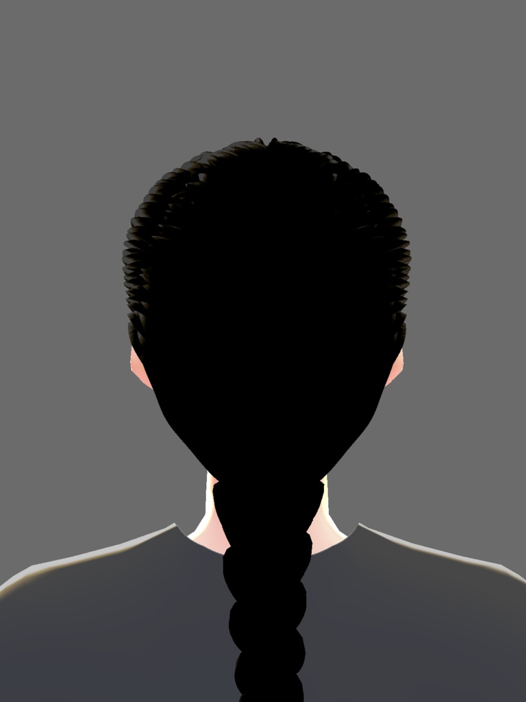Long Braid hairstyle (Vroid beta version hair preset)