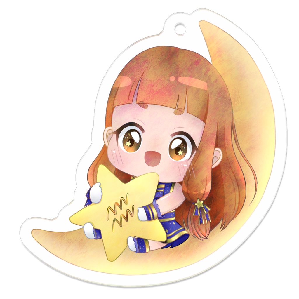 【星座アリ】仁奈ちゃんのお月さまゆらゆらアクリルキーホルダー【背景ナシ】