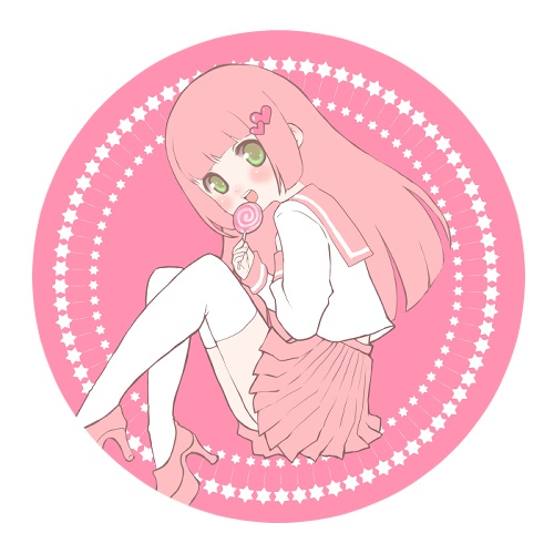 缶バッチ⑤輪廻ジェネラティブ少女