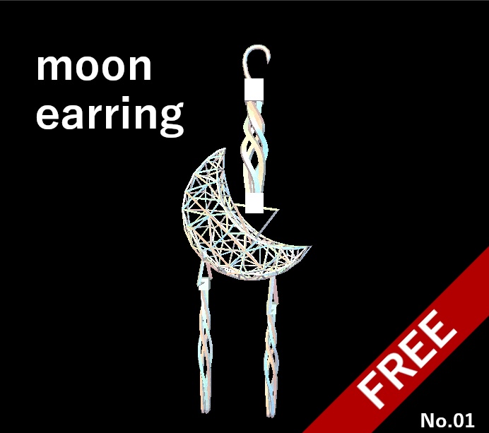 【無料/Free】moon earring