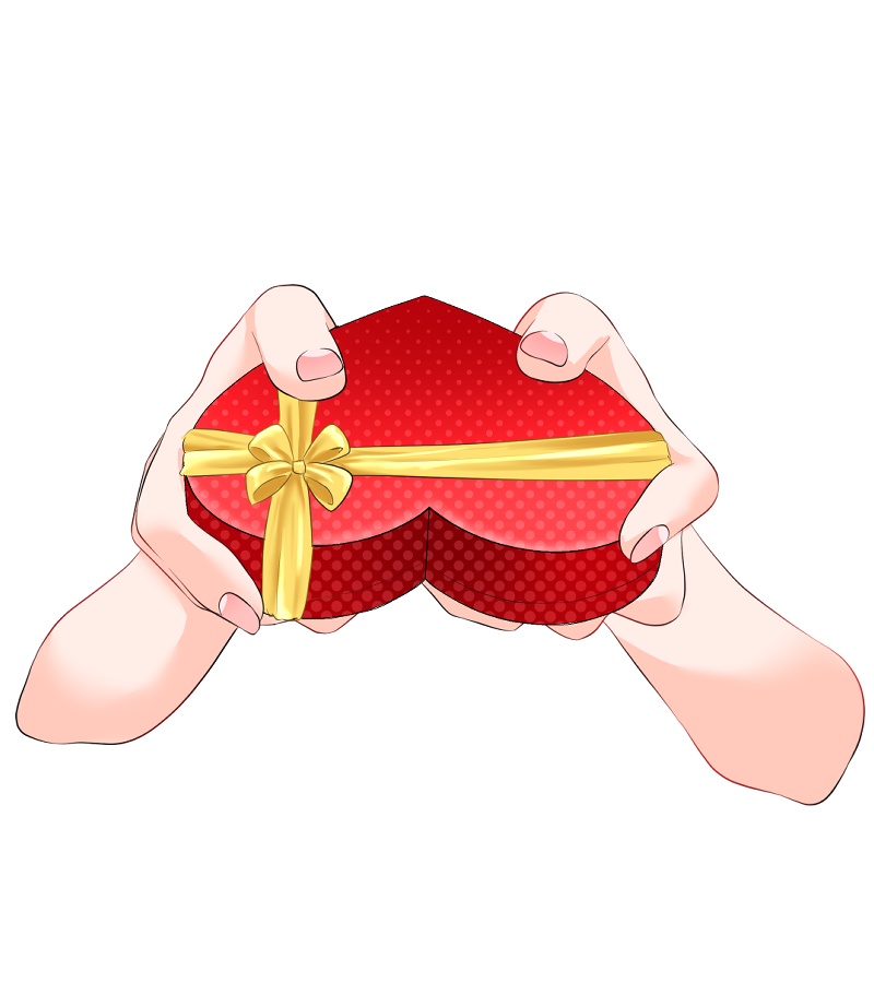 【Vtuber手素材】チョコを渡す手