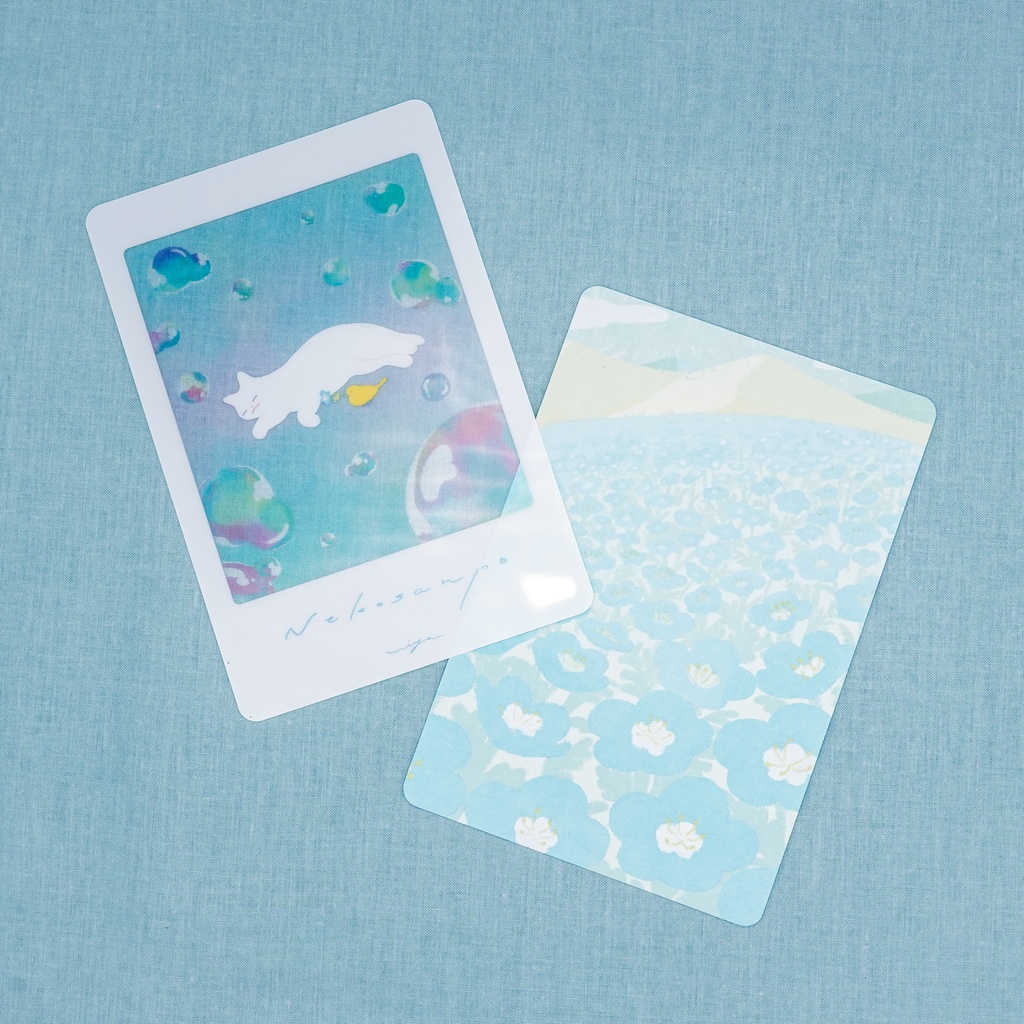 ポストカードセット「花としろねこ」