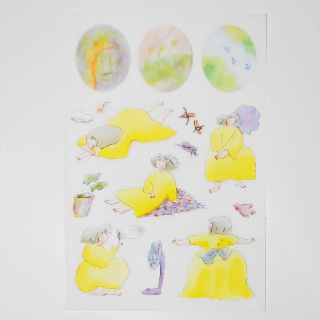 Pinkoi×dodolulu×宮下和 コラボ転写シール・healing moment