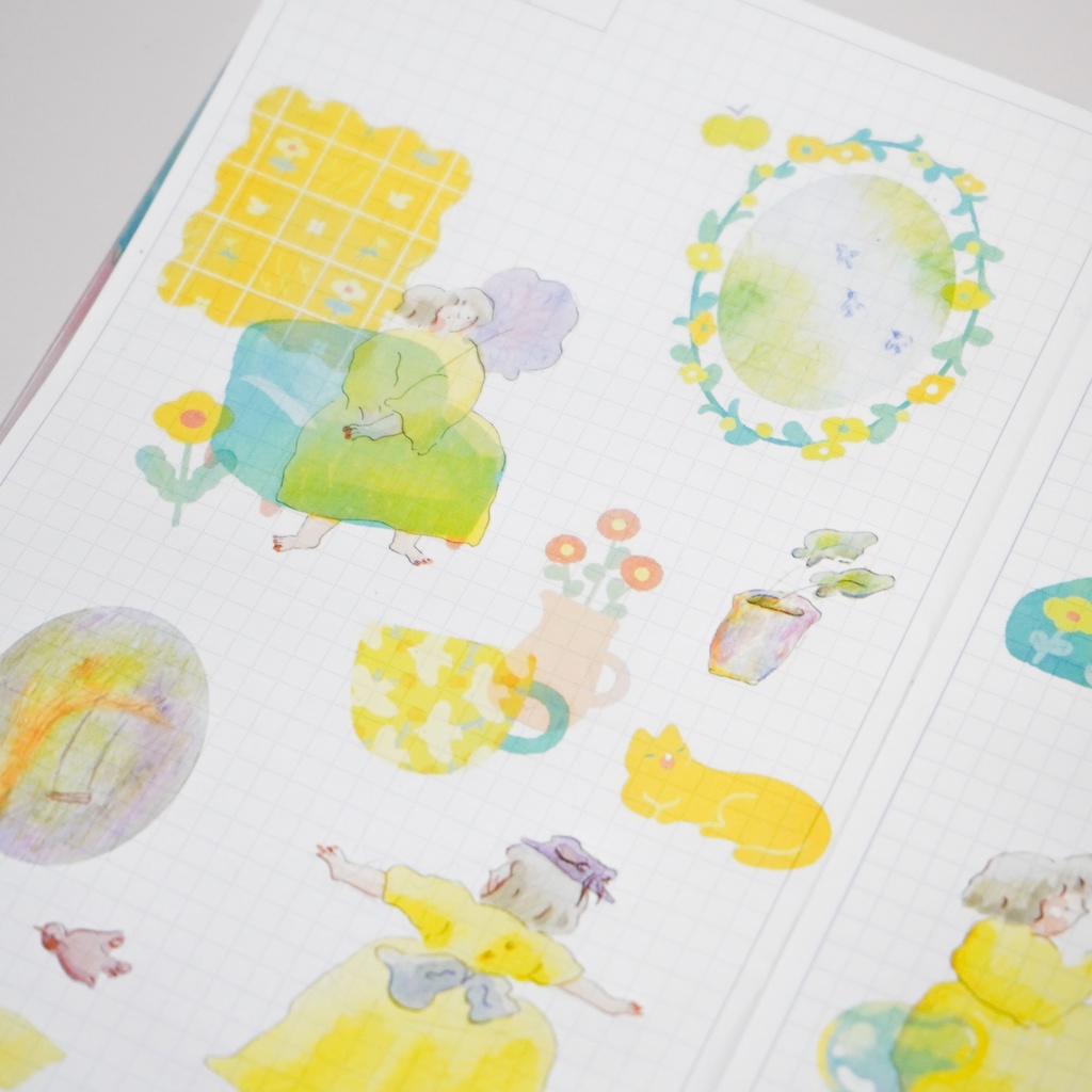 Pinkoi×dodolulu×宮下和 コラボ転写シール・healing moment