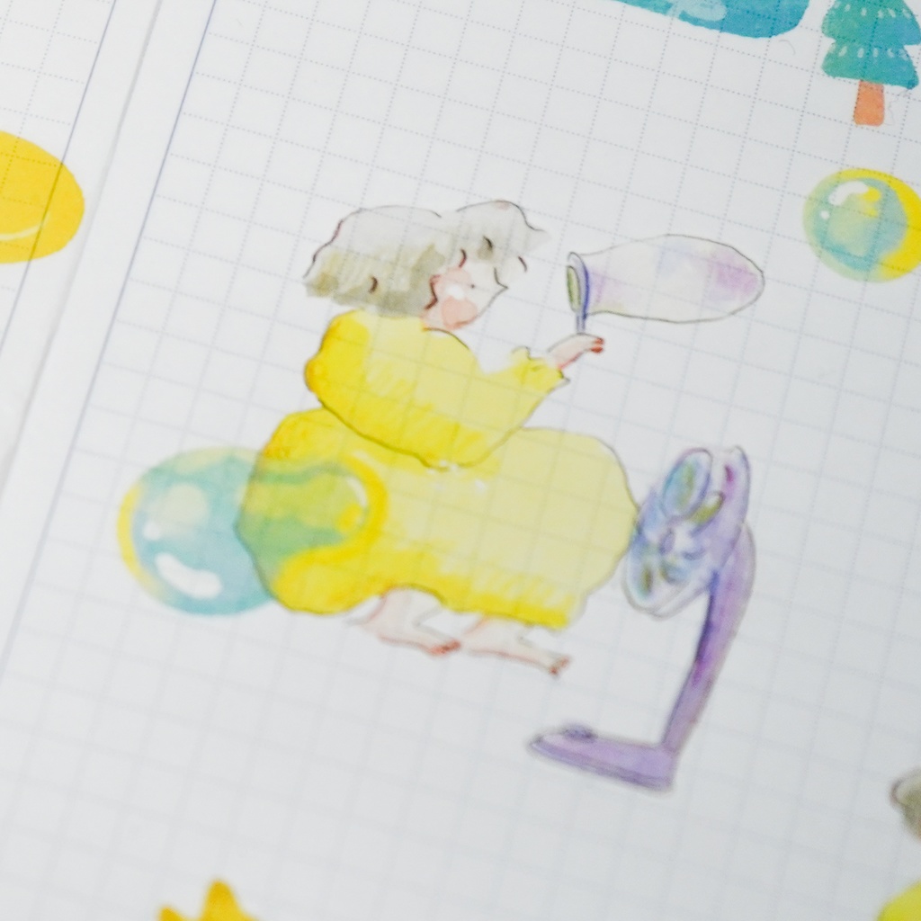 Pinkoi×dodolulu×宮下和 コラボ転写シール・healing moment