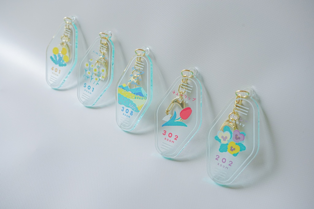 モーテルキー風キーホルダー