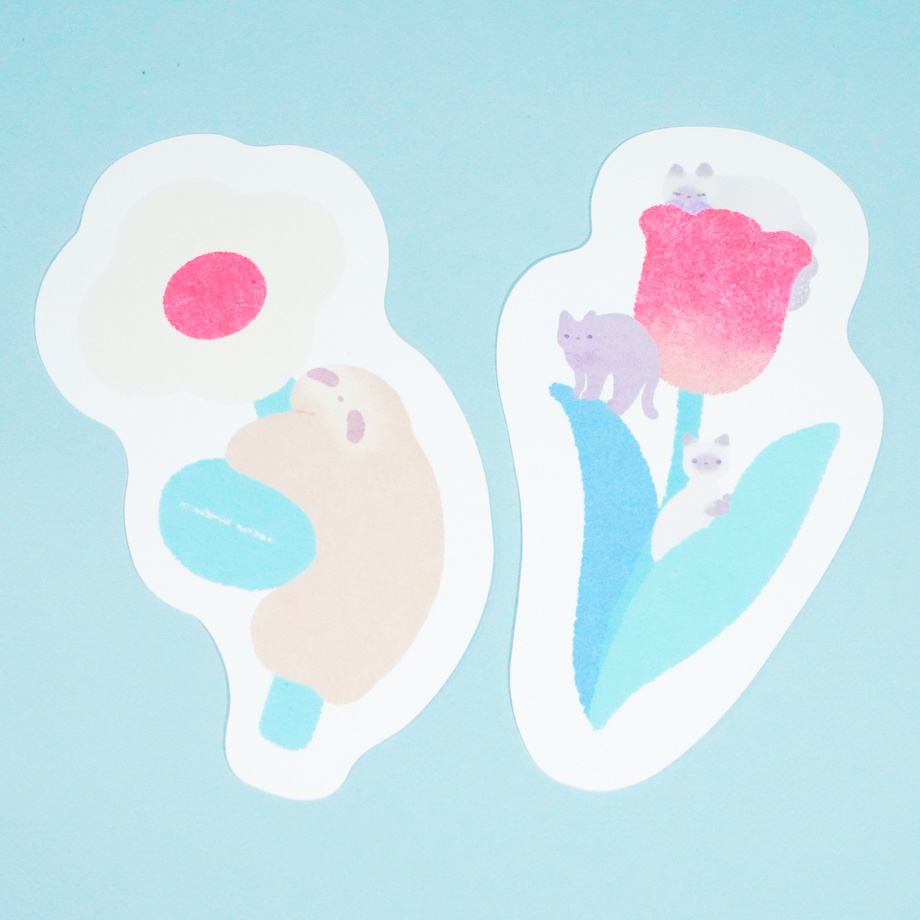 型抜きポストカードセット「花」